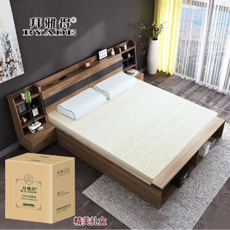 拜雅得 泰国乳胶床垫 180*200*5cm 天然进口原料 双人床垫子 榻榻米床垫