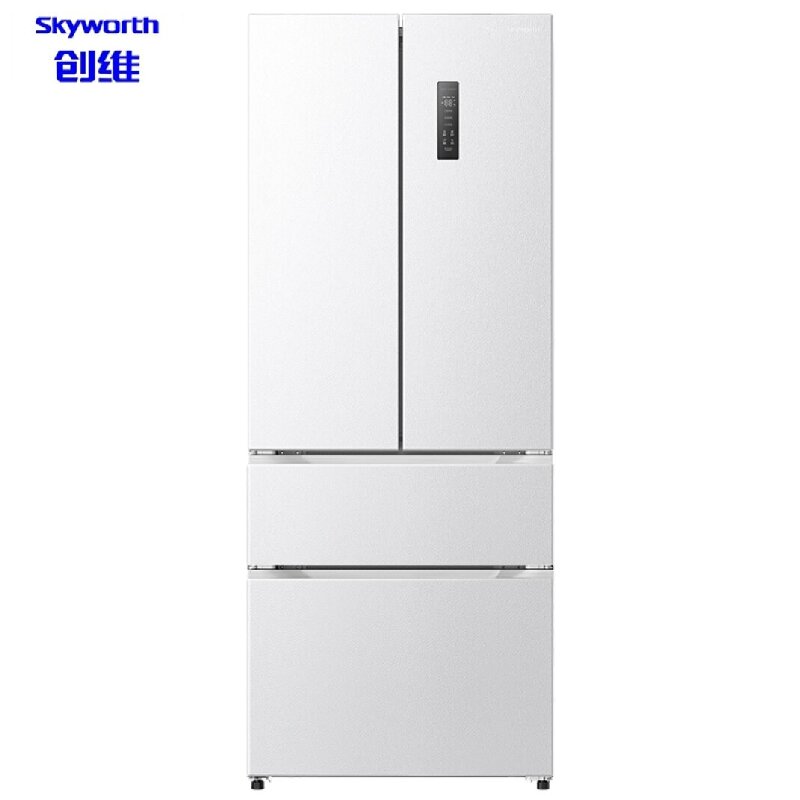 创维变频法式冰箱425升多门平嵌零嵌底部散热 大容量一级能效深冷速冻BCD-425WMQPS_琉璃白（电梯送货上楼）