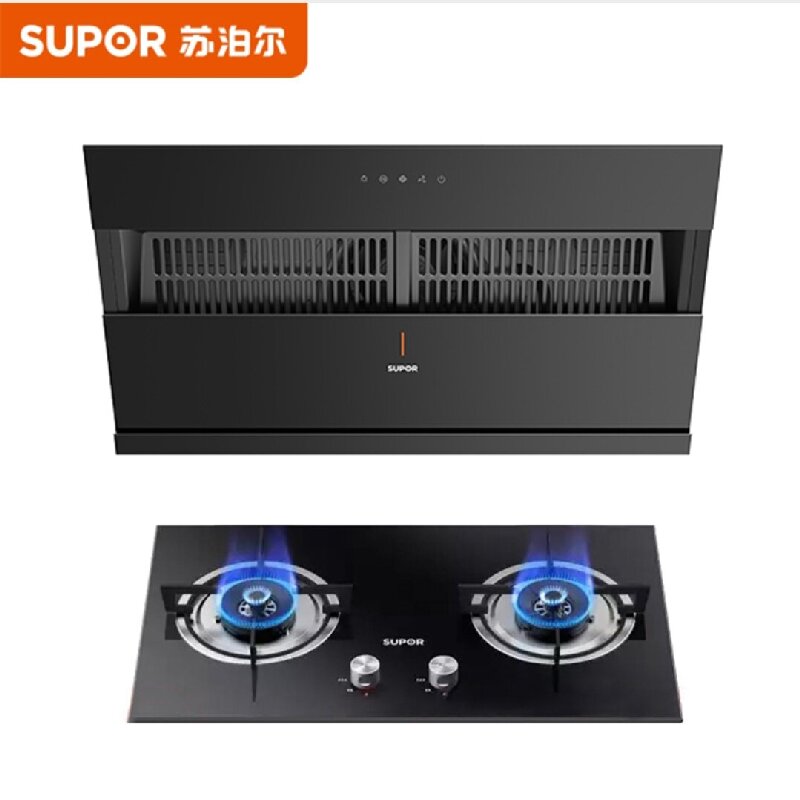 新升级款 J-苏泊尔AJ16+AB15 触摸按键 大吸力吸油烟机 燃气灶具套装（天然气）