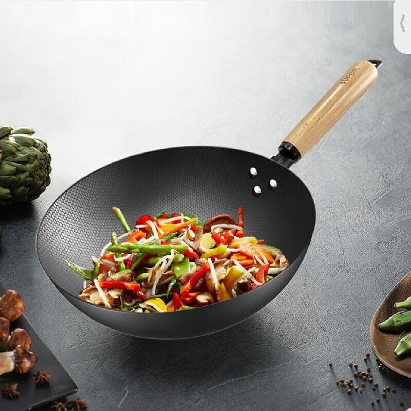 苏泊尔SUPOR 臻火蜂窝铁锅 炒锅家用炒锅平底煎炒锅家用 VC32RF01 炒锅锅具 32cm