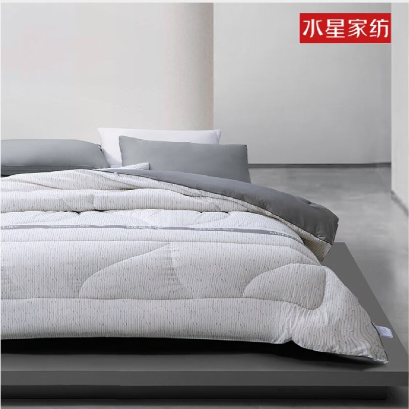 水星家纺 负离子净醛抗菌被 简约高级木质灰四季被 大豆被子 蒂洛疏影 200cm&amp;times;230cm填充物重:1300g 2.6斤