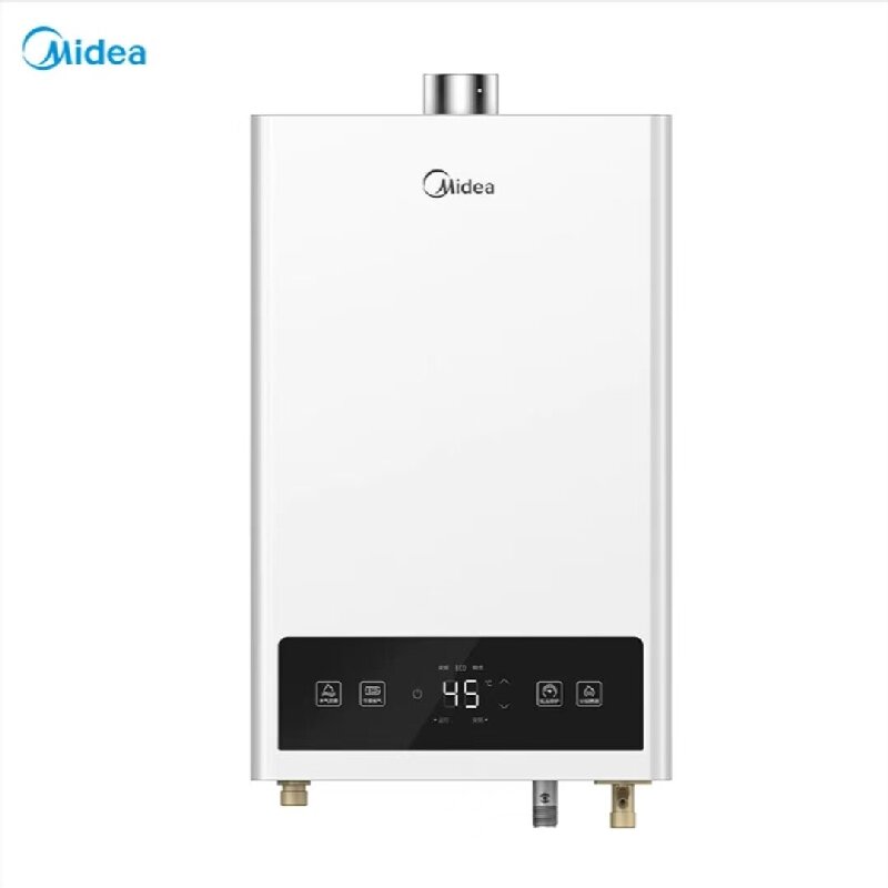 美的/Midea 12L燃气热水器 稳流恒温强排式天然气 低水压可启动高清大屏 型号：JSQ22-12HPC